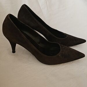 Primadonna Shoes Brown Espresso Suede Calf  Pump Size 39.   B-4